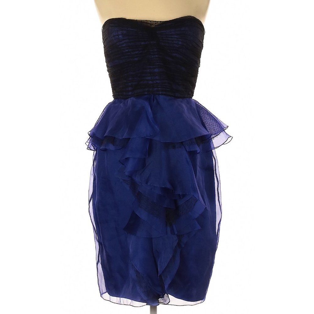 Jason Wu Ruched Lace Strapless Cocktail Dress